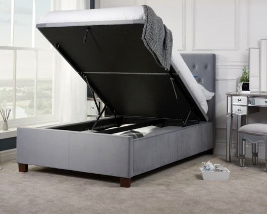 Cologne King Ottoman Bed - Grey