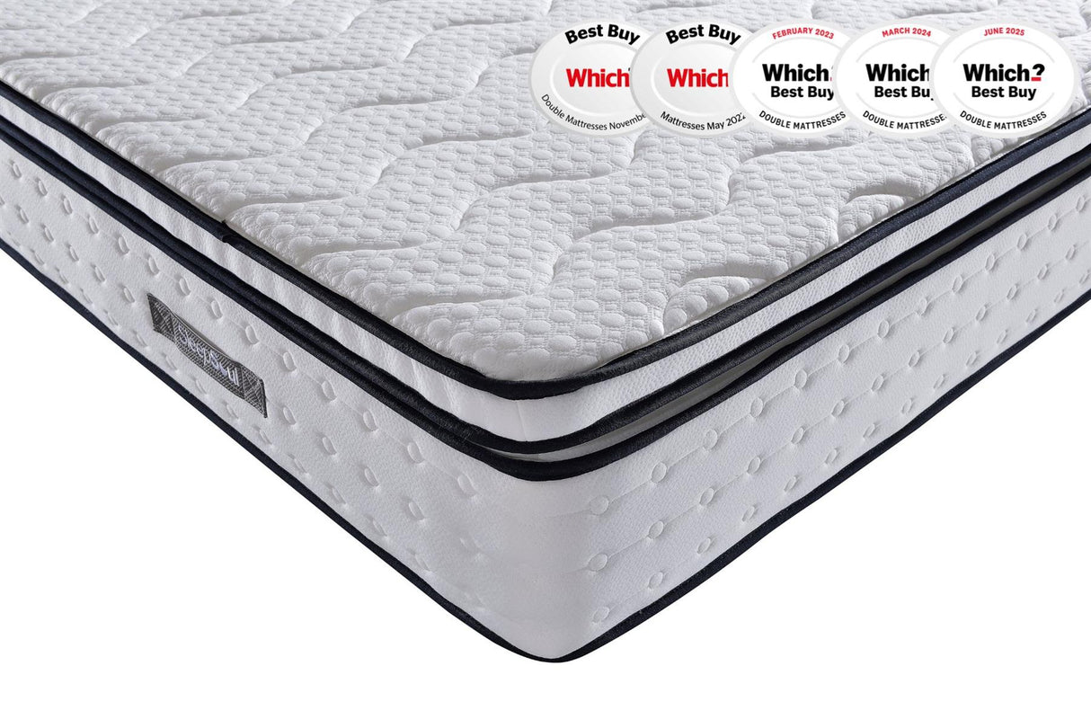 Roll Up Space 2000 Pocket Sprung Boxtop Mattress (35cm Depth) - Double