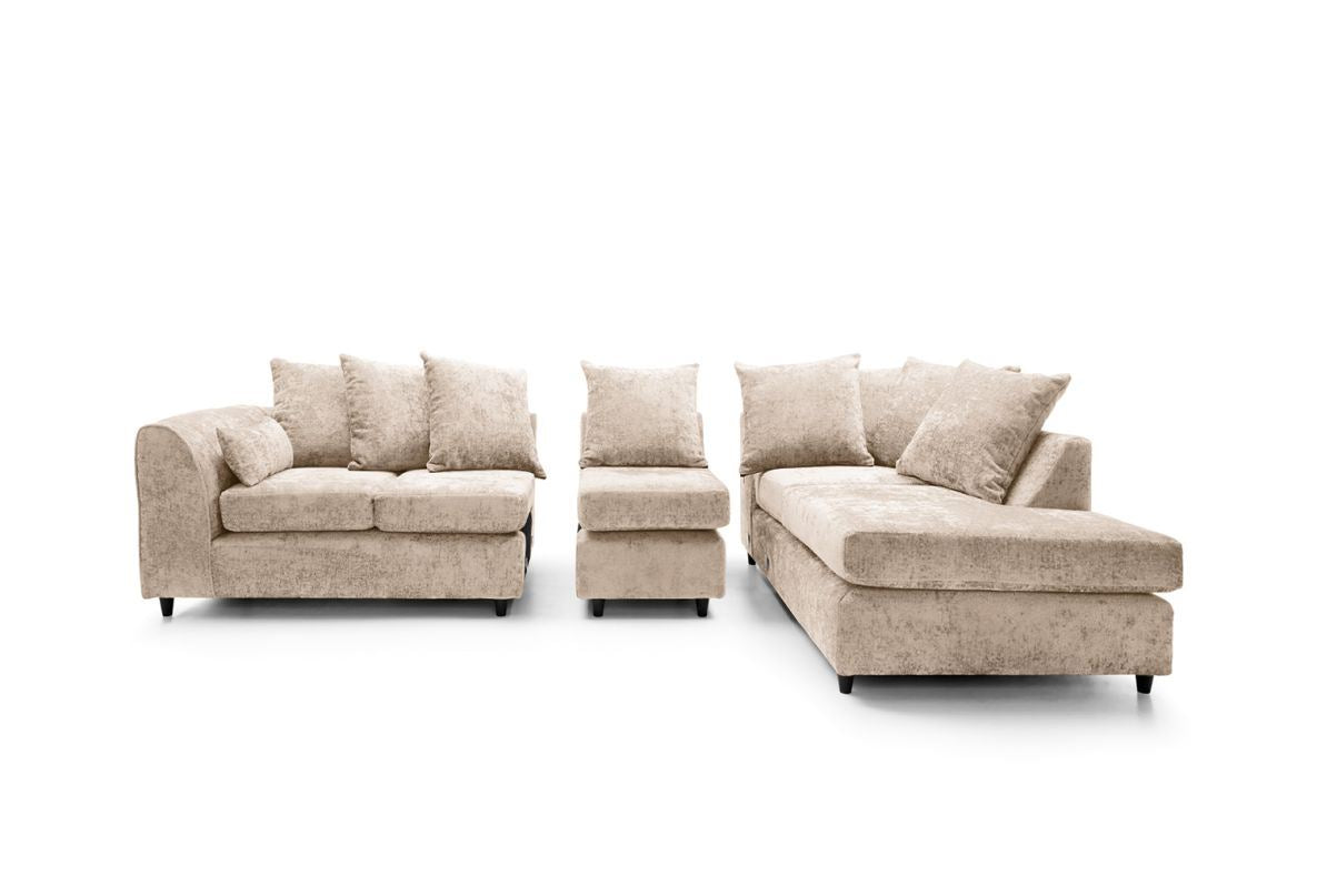 Heidi Right Hand Facing Corner Sofa Plus - Cream