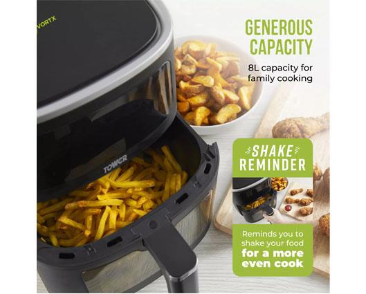 Vortx 8L Vision Air Fryer Digital Black