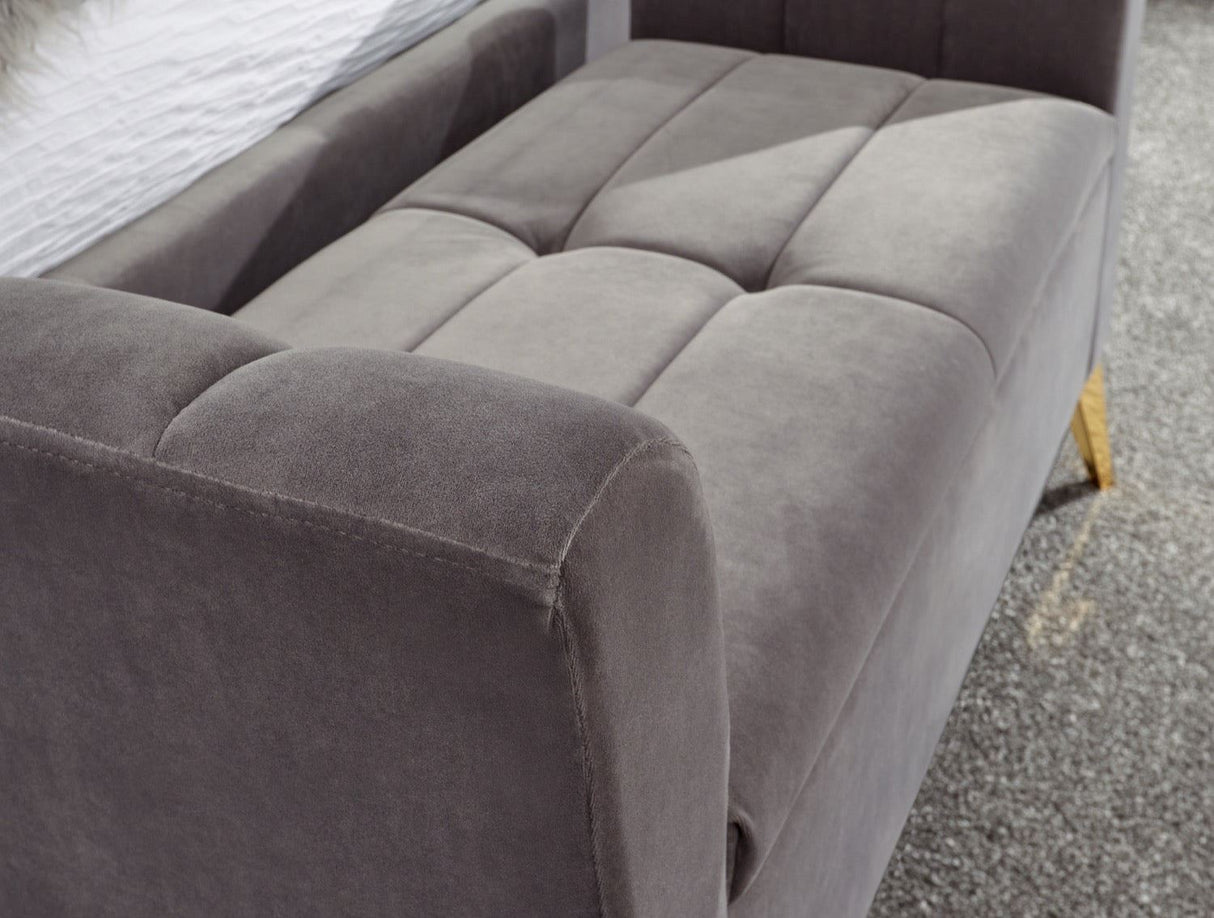 Phoebe Ottoman Storage Bench-Grey