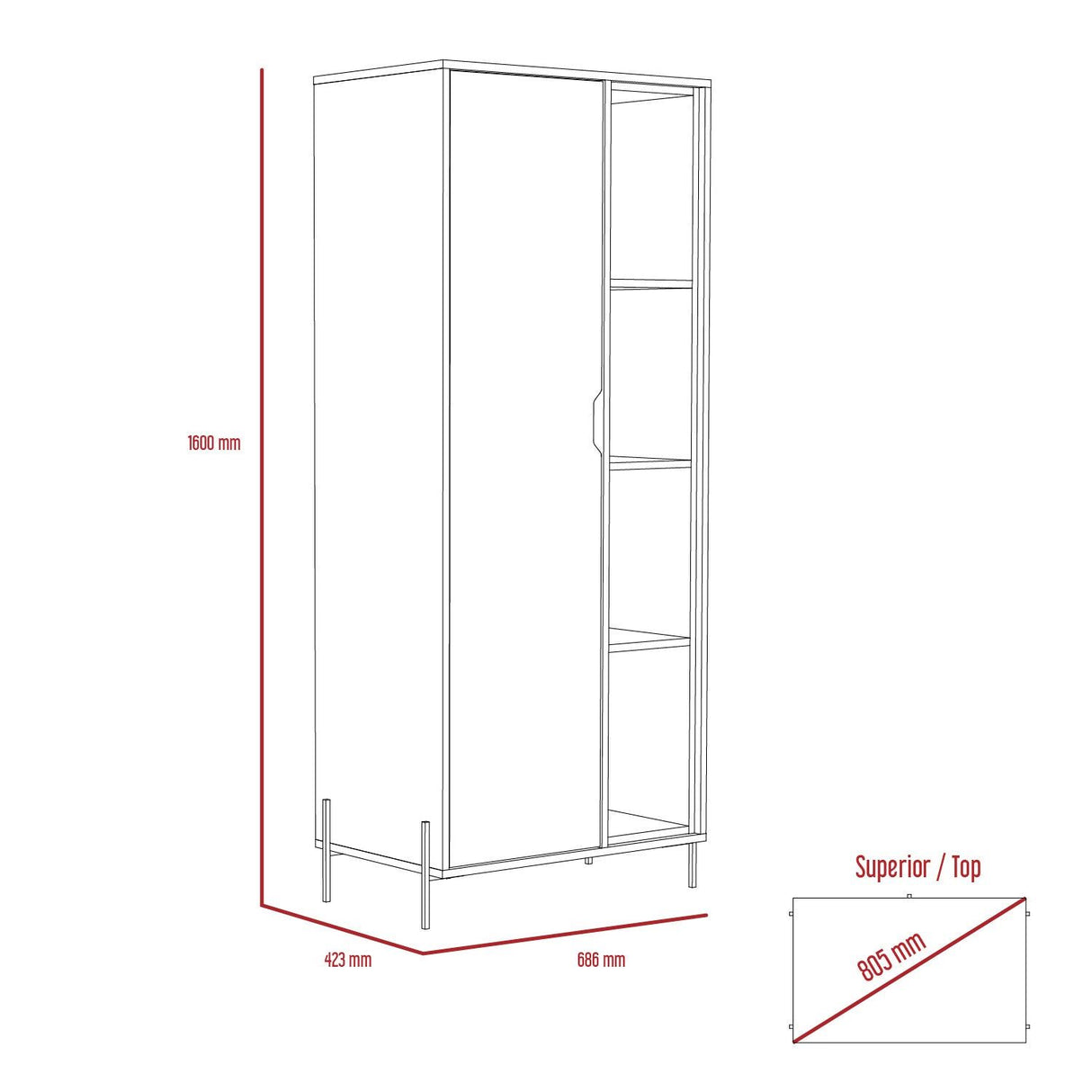 Dexter Bookcase Display Unit