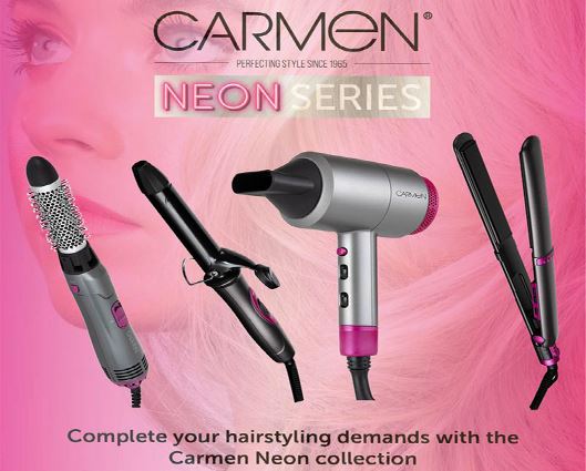 Gift 1800W DC Hairdryer / 25mm Curling Tong / Hair Straightener Neon Pink / Graphite