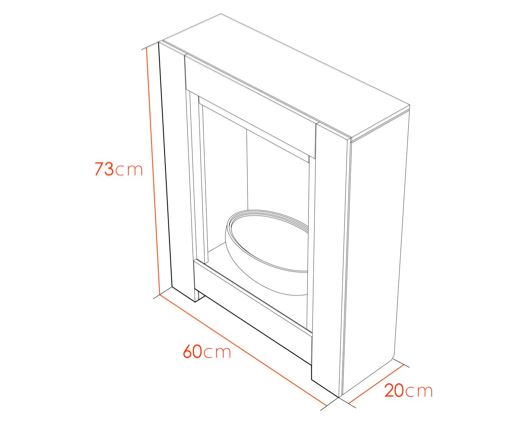Montreal Pure White Fireplace Suite 23 inch