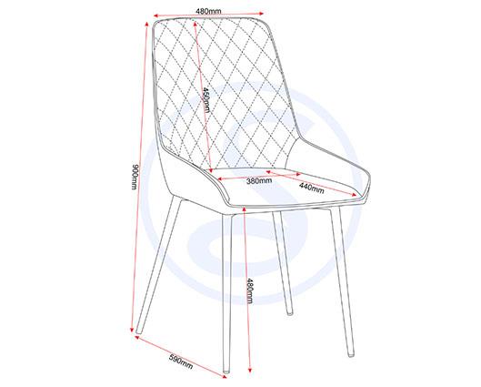 AVERY EXTENDING DINING SET (X4 CHAIRS) - CONCRETE/GREY VELVET