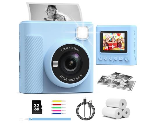 Kids Instant Print Camera - Blue
