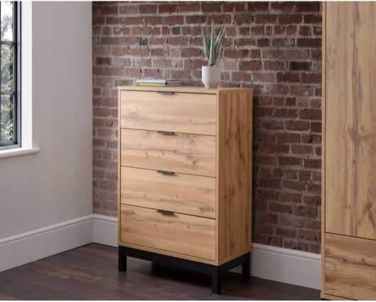 Bali 4 Drawer Chest Oak