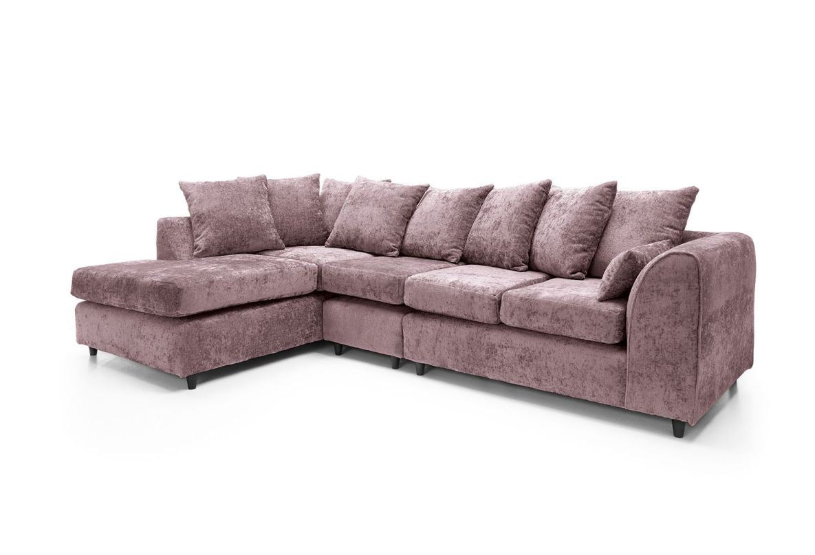 Heidi Left Hand Facing Corner Sofa Plus - Pink