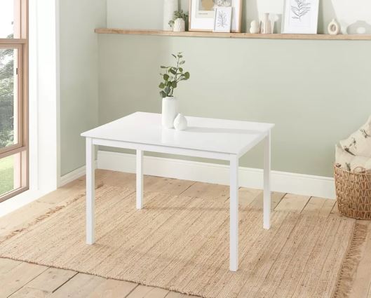 Carter Rectangle Dining Table- White