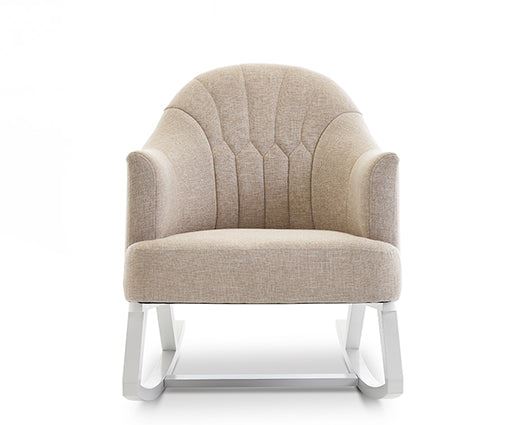 Olivia Round Back Rocking Chair - Oatmeal