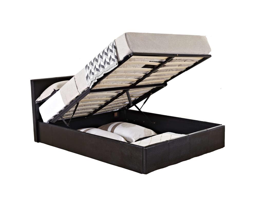 Berlin Ottoman King Bed - Brown