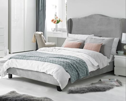 Chateaux King Size Bed - Silver