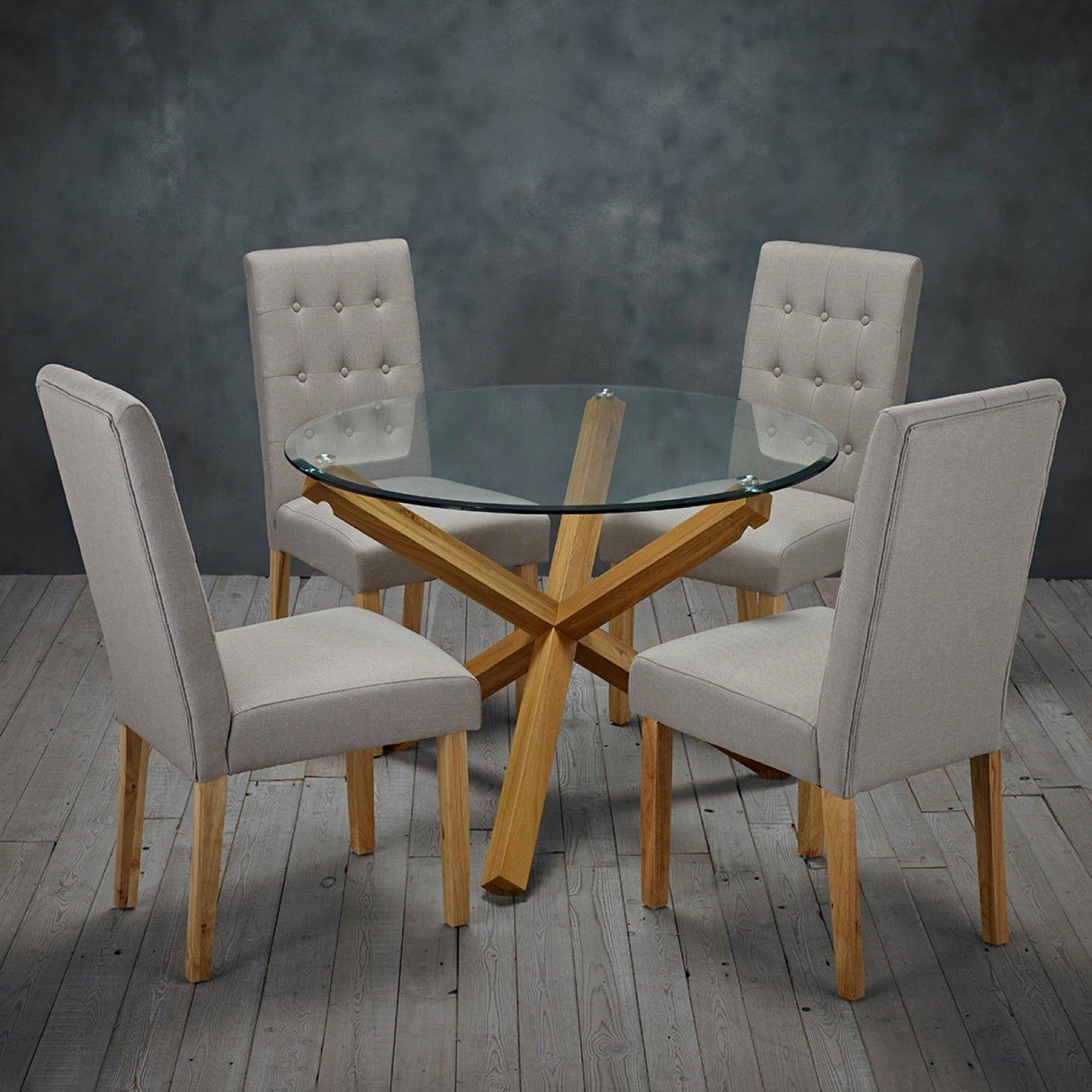 Roel Chair Beige (Pack of 2)