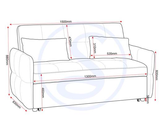 Chelsea Sofa Bed - Silver Grey Fabric
