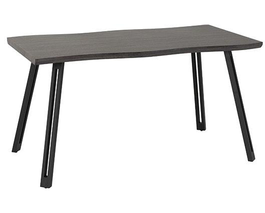 QUEBEC WAVE EDGE DINING TABLE - BLACK WOOD GRAIN