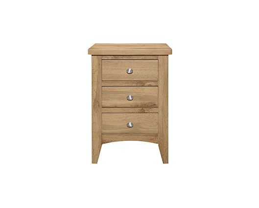 Hounslow 3 Drawer Bedside- Oak