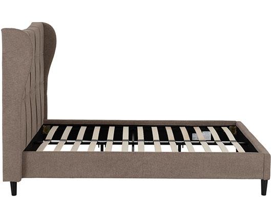 VERONA 4'6" BED - BROWN FABRIC