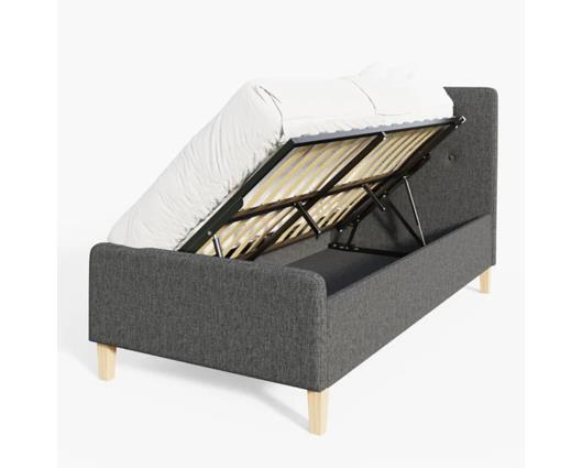 Ashbourne Single Ottoman-Dark Grey