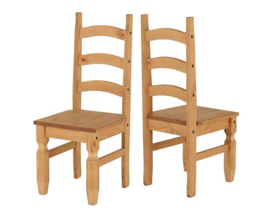 Corona Chair - Distressed Waxed Pine (Pair)