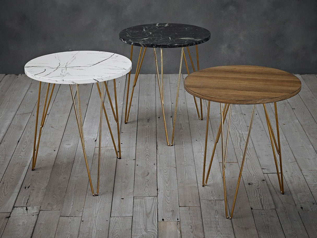 Fairfax Lamp Table Black Marble