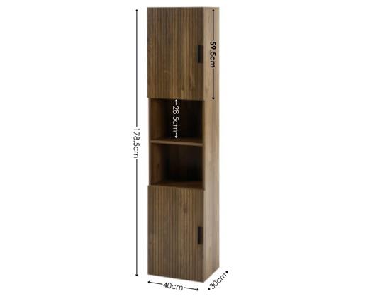 Hampshire Tall Bathroom Cabinet Wallnut