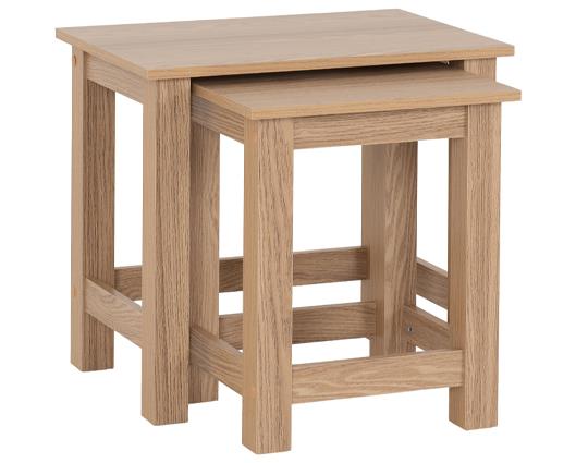 TESSA NEST OF 2 TABLES - NATURAL OAK EFFECT
