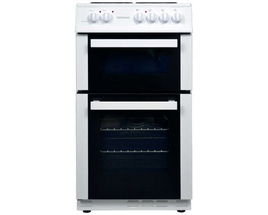 Statesman FUSION50W 50cm Twin Cavity Electric Cooker with Solid Plate Hob