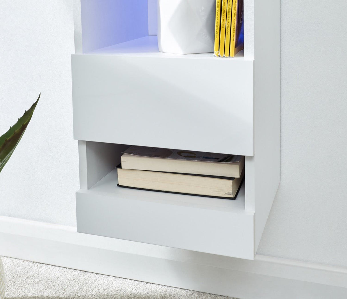 Graze Tall Shelf Unit with LED-White
