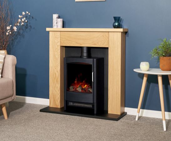 Chessington in Oak with Keston Stove