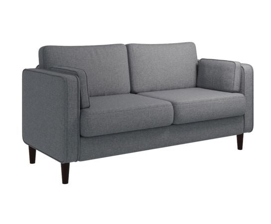 Cora 2 Seater Cushion Back Sofa- Light Grey
