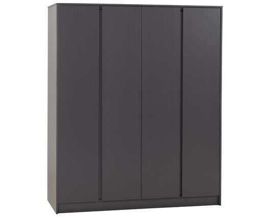MALVERN 4 DOOR WARDROBE - GREY