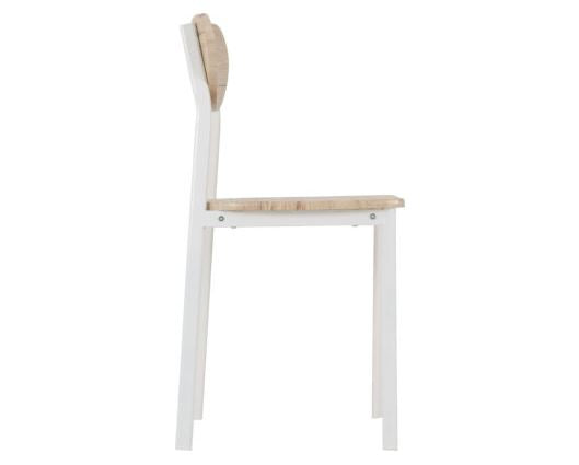 Rickson Chair - White/Light Oak Effect Veneer