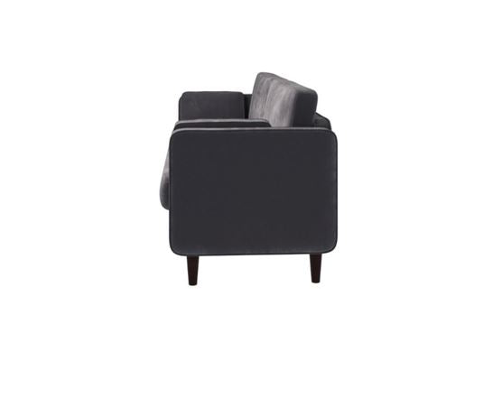 Cora 2 Seater Cushion Back Sofa- Dark Grey