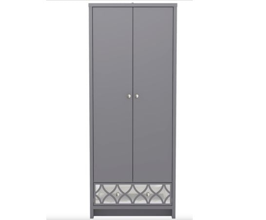 Arlo 2 Door 1 Drawer Wardrobe- Cool Grey