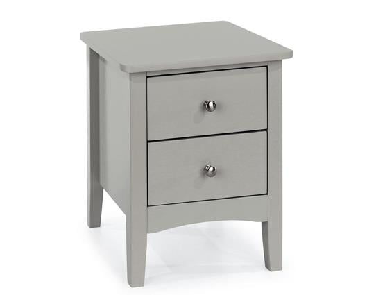 Como 2 Petite Drawer Bedside Cabinet-Light Grey
