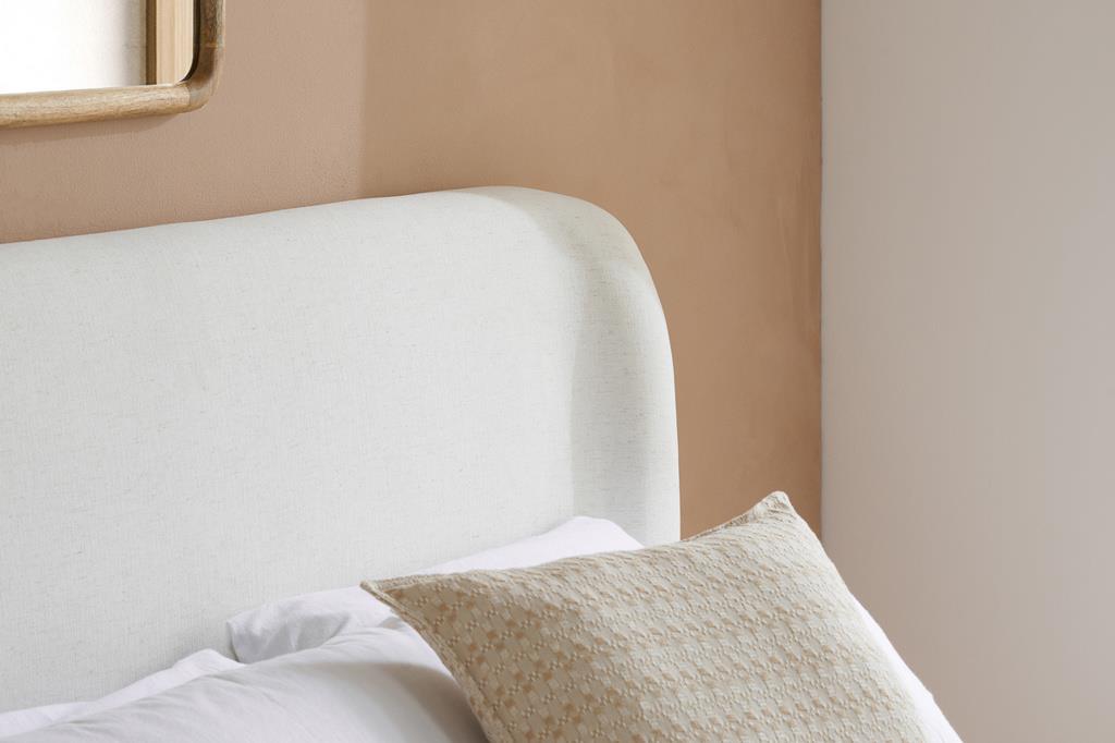Lanis King Ottoman Bed - Cream