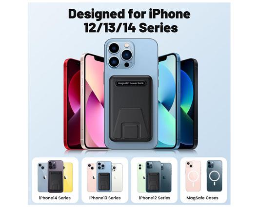 Magnetic Wireless Power Bank with Foldable Stand and LED Display