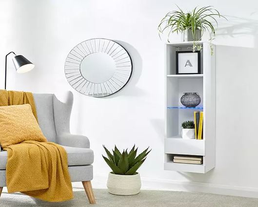 Graze Tall Shelf Unit with LED-White