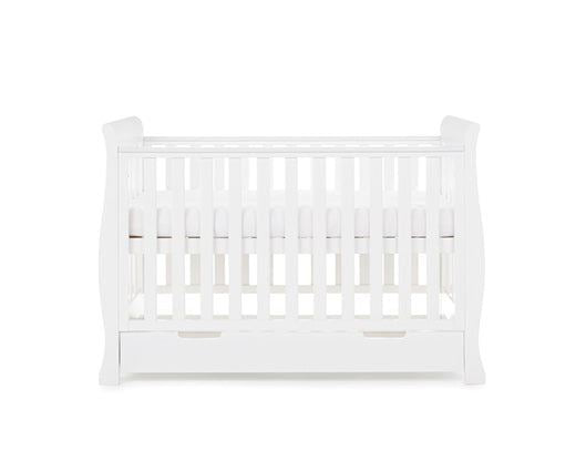 Seren Mini Cot Bed + Moisture Mngmnt Mattress - White