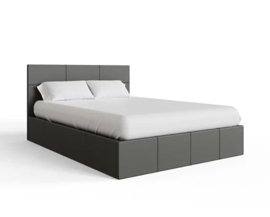 Small Double End Lift Ottoman Bed-Grey