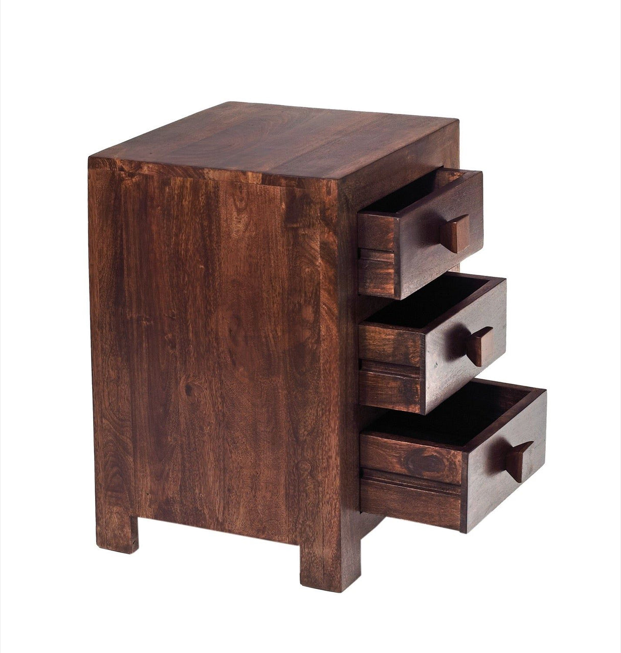 Sapeli 3 Drawer Bedside