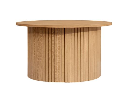 Axel Round Fluted Coffee Table - Oak