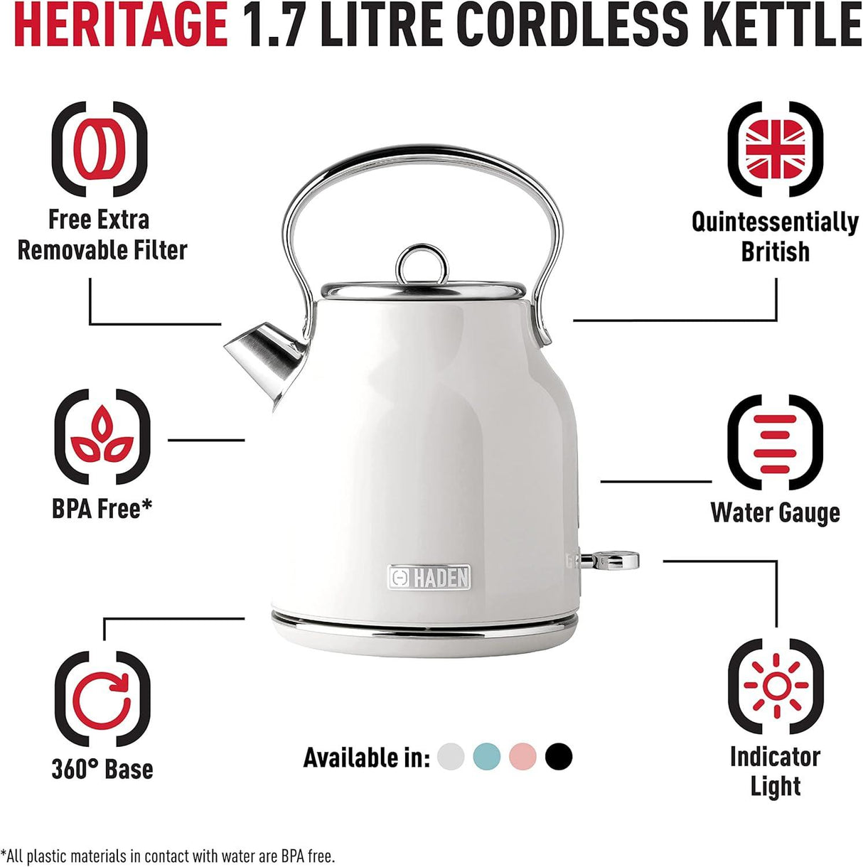 Haden Heritage 1.7L Kettle Ivory
