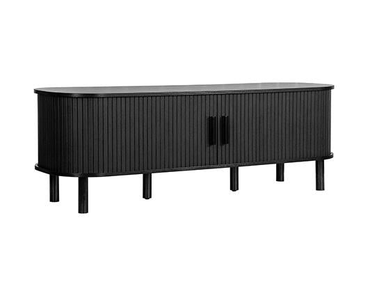 Axel Fluted Small TV Unit - Black