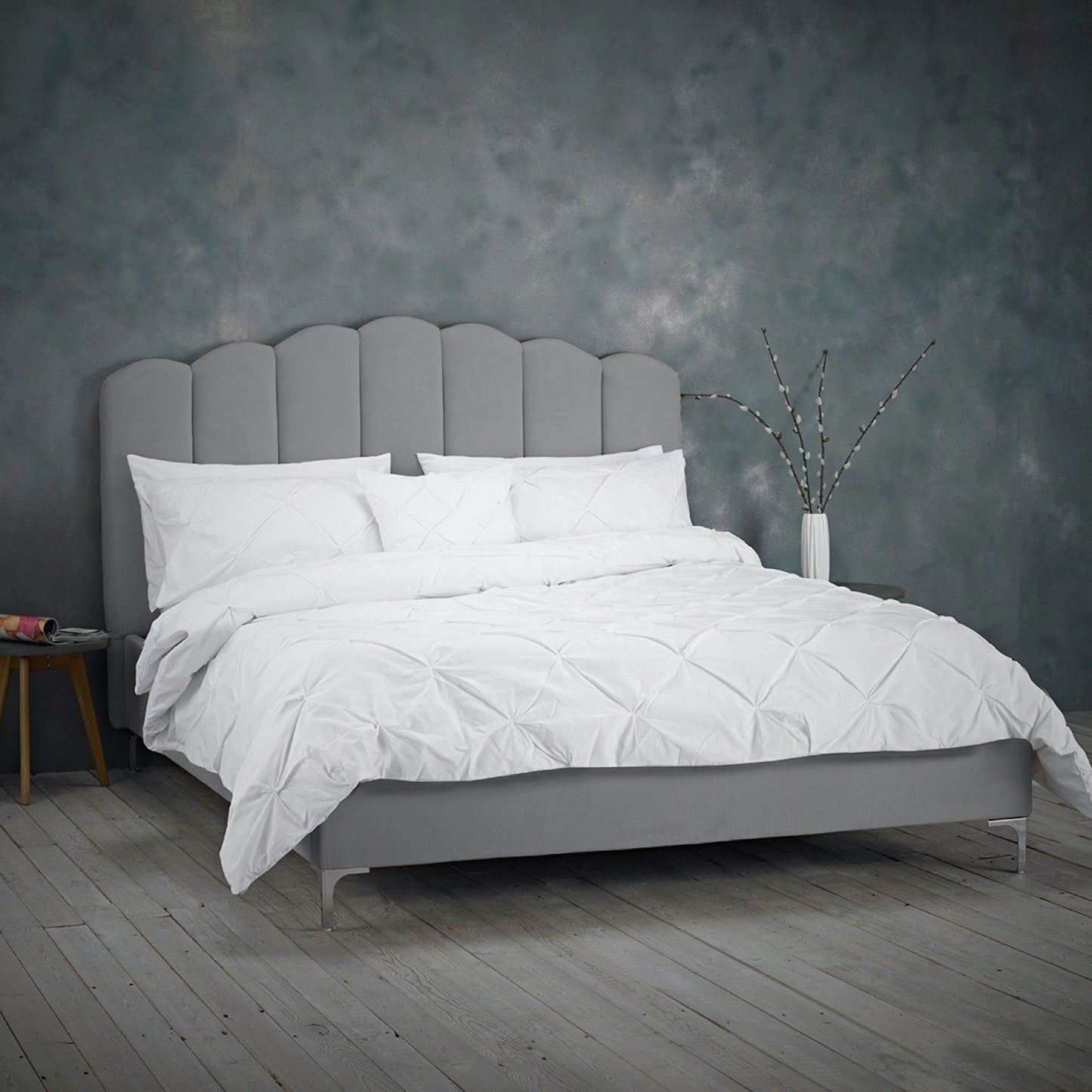 Willow Kingsize Bed - Silver