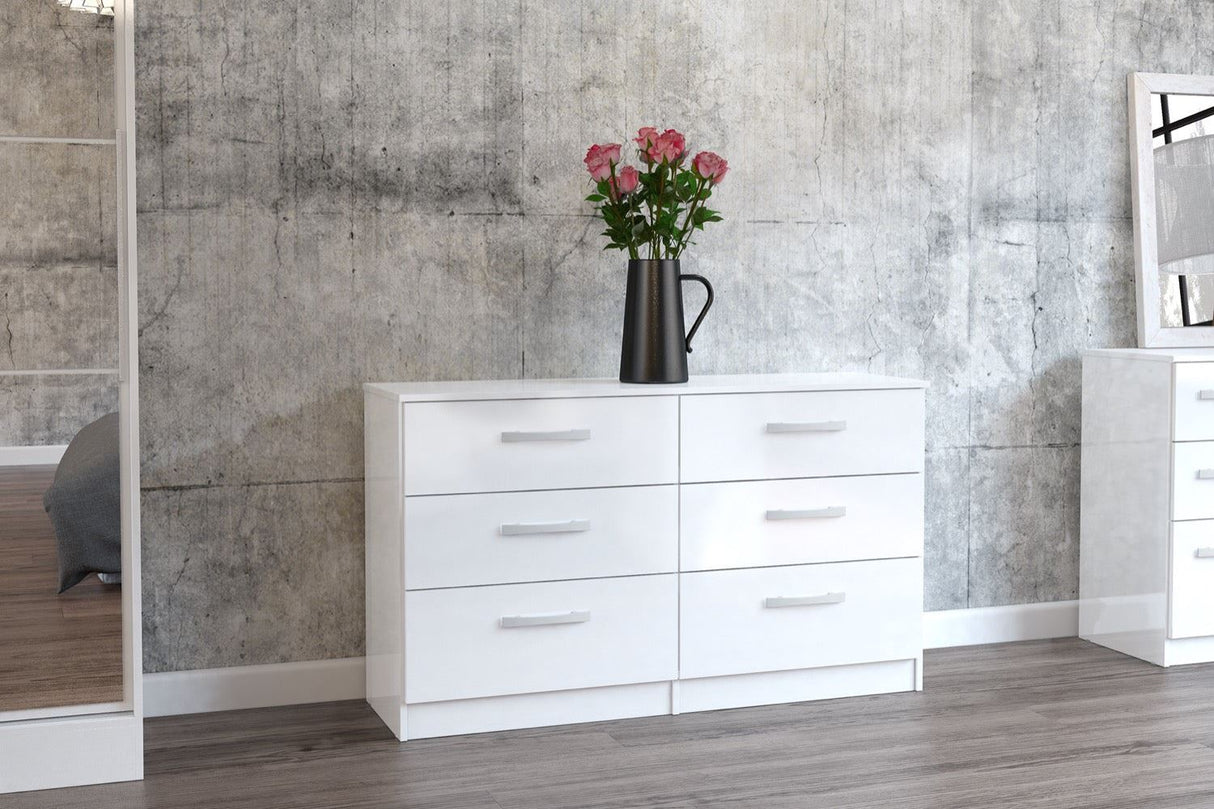 Larz 6 Drawer Chest - White