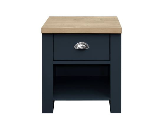 Harper 1 Drawer Lamp - Navy