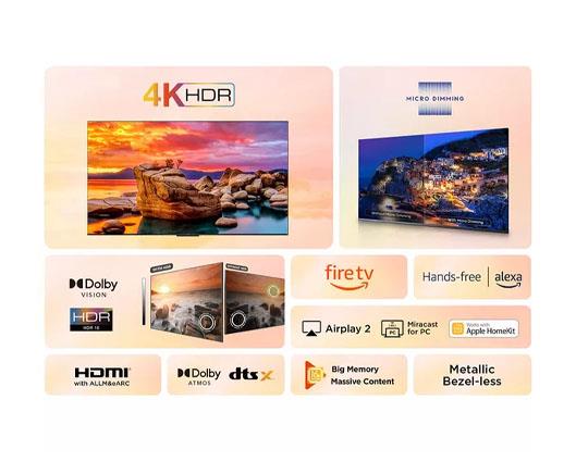 TCL 65PF650K Fire TV 65" Smart 4K Ultra HD HDR LED TV with Amazon Alexa