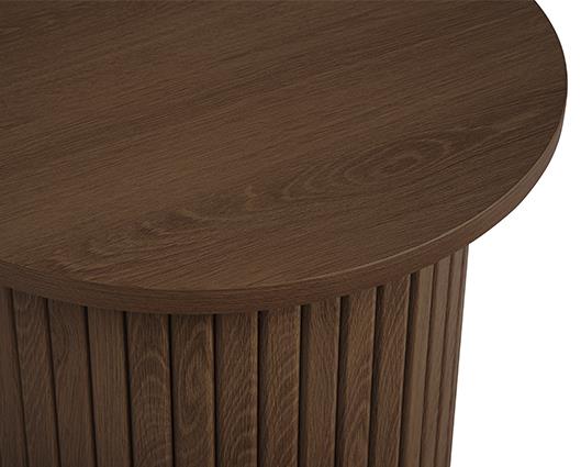 Axel Fluted Side Table - Walnut
