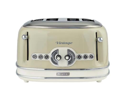 Ariete Retro Style 4 Slice Toaster - Beige